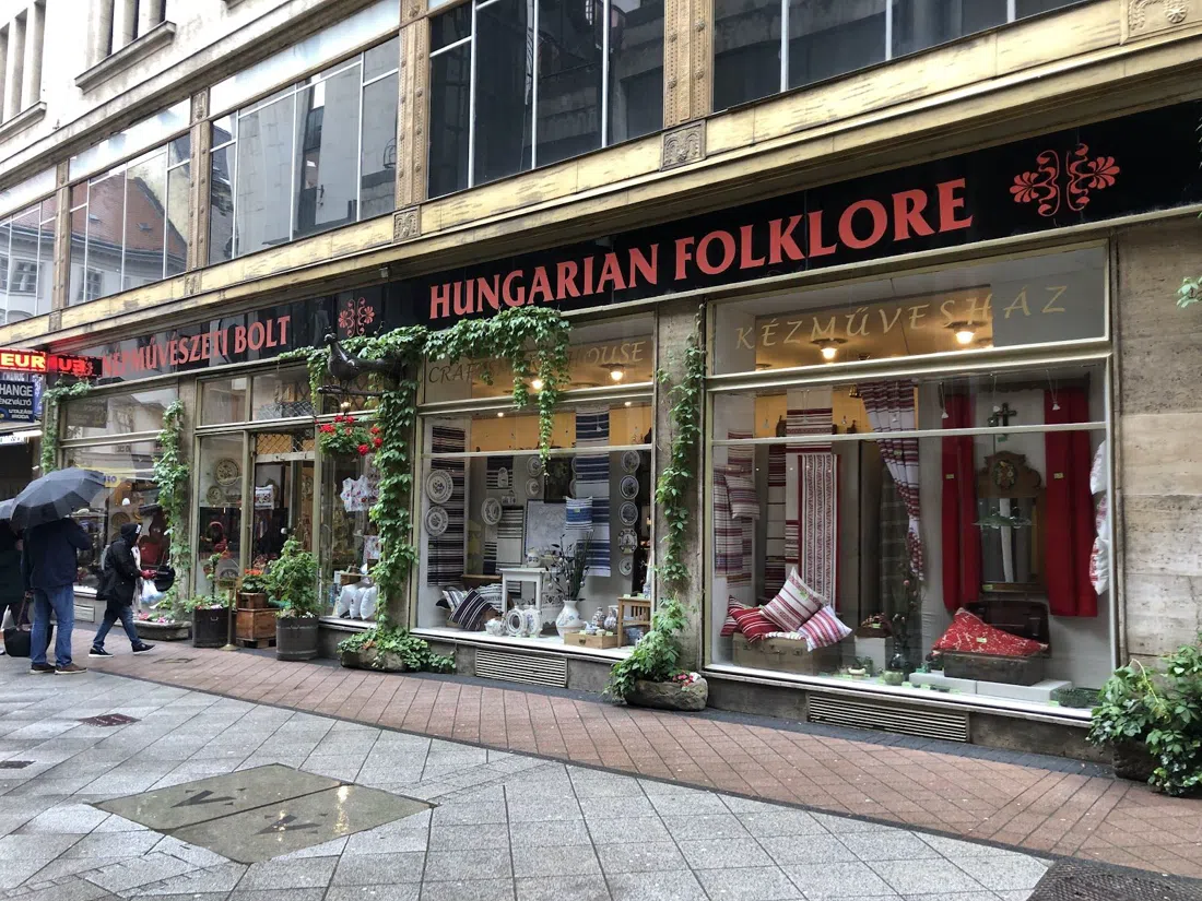Upper-Floor Folk-Art & Souvenir Row, Budapest